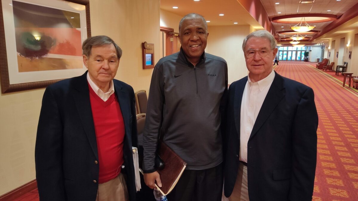 Dan Black (Council President), Bernard Childress, Mike Reed (Board President)