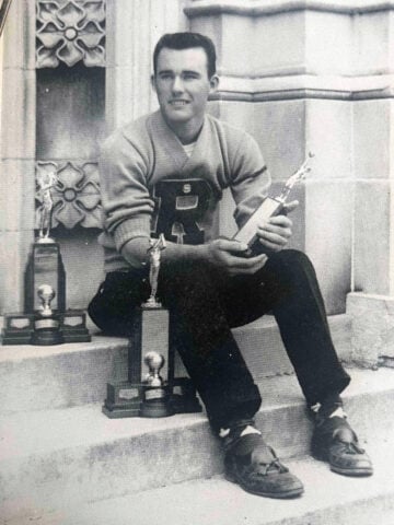 Lou with trophies